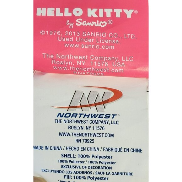 Sanrio Hello Kitty Plush Cat Stuffed Animal White Kitten Pink Bow Toy Red Suit - Picture 10 of 12